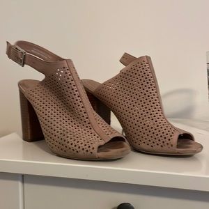 Nude Open-Toed Booties